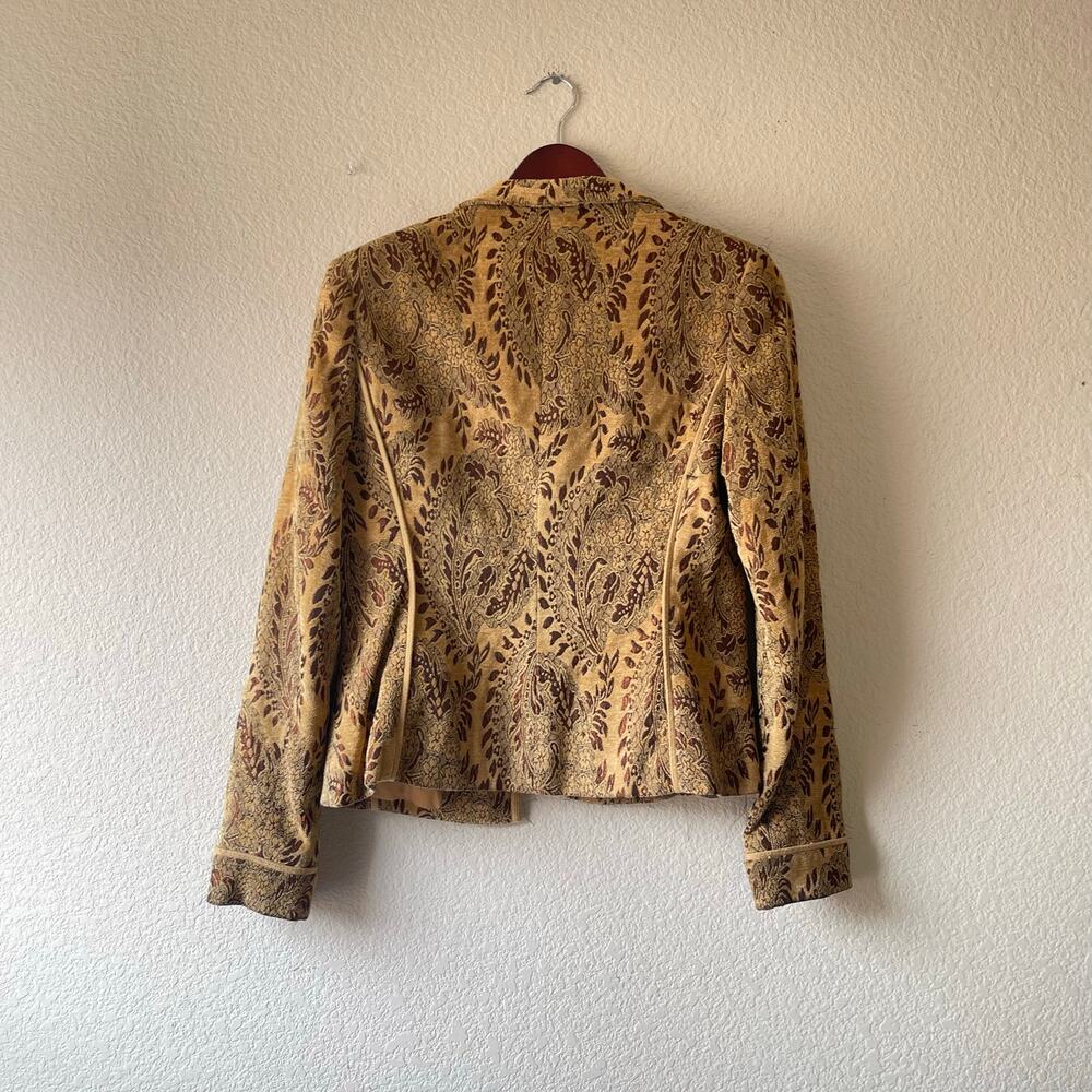 Vintage 90s‎ Carlisle Velvet Brocade Jacquard Jacket Upholstery 6 - Picture 3 of 6